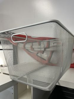 Large IKEA White Mesh Baskets