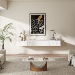 Hobart-50'' Sintered Stone Glossy Coffee Table