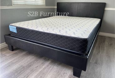 Ck Expresso Platform Bed With Ortho Mattress Included 