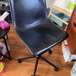 Desk Chair - Black Leather, EXCELLENT Condition!