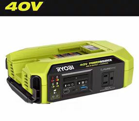 40V 300-Watt Portable Battery Inverter Power Source and 40V Battery Charger (Tool Only) RYOBI Model # RY40BG02B