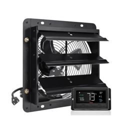 Exhaust Fan 10 in. 820 CFM, 10-Speed Adjustable Wall Mount Attic Fan Ventilation and Cooling for Greenhouses