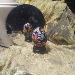 Hand-painted Porcelain Egg Decor