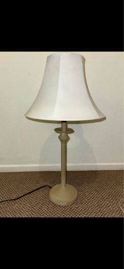 Table Lamp with White Shade