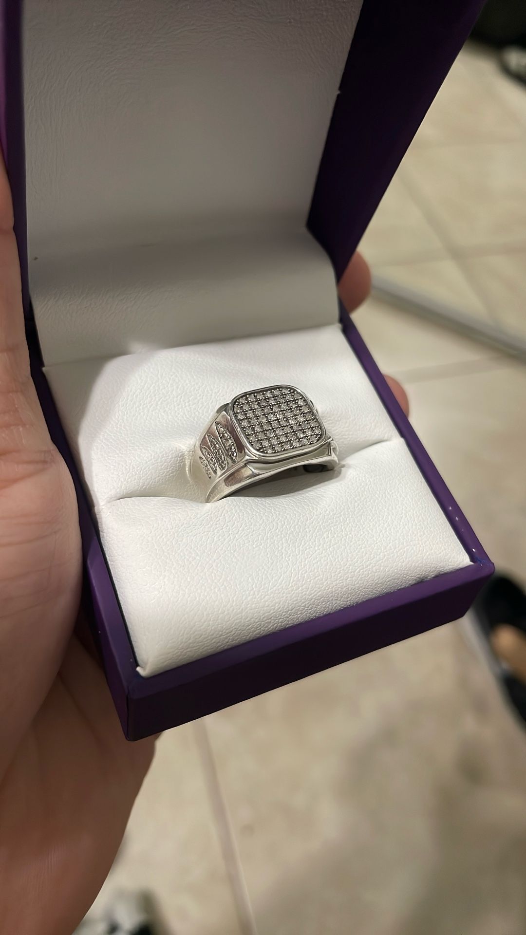 925 Silver Ring With real Diamonds