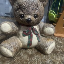 1988 Porcelain Bear Coin Bank 