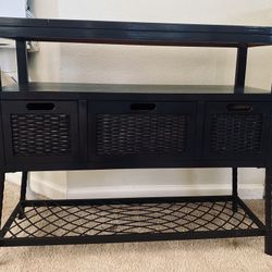 Black Stained Entry Table Or Buffet
