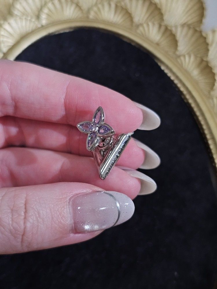 White Gold Plating Fashion Double Sided Earrings