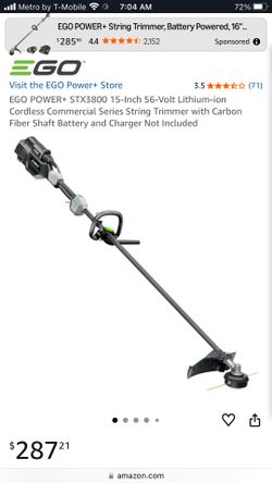 Ego stx 3800 15 inch 56volt weedeater brand new