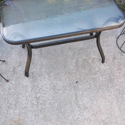 Small Coffee Table And End Table Just Take The Glass Off And Spray It Black Like I Did The Coffee Table Asking $35 For Both
