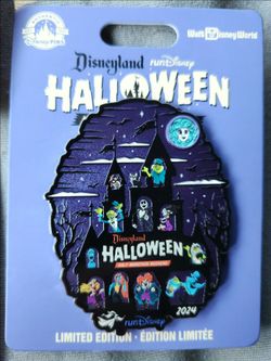 Disney Parks runDisney 2024 Disneyland Halloween 10K Haunted Mansion Pin LE 750