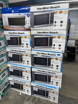 Hamilton Beach 1.6 Cu Ft 1100 W Sensor Cook Countertop Microwave Oven, Stainless Steel, microondas