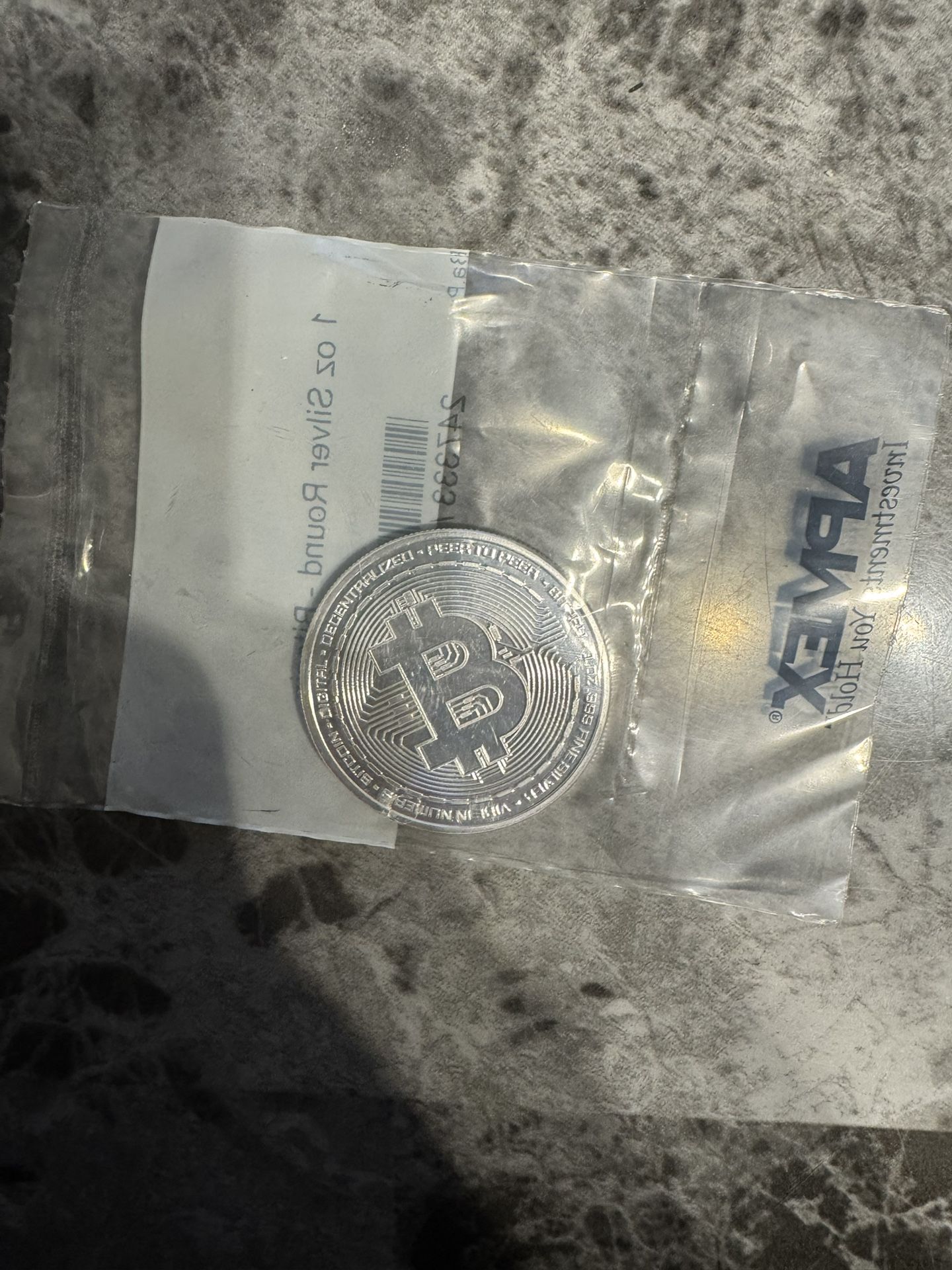 1oz Silver Bitcoin Coin