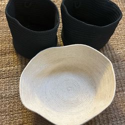 3 Small Soft Baskets