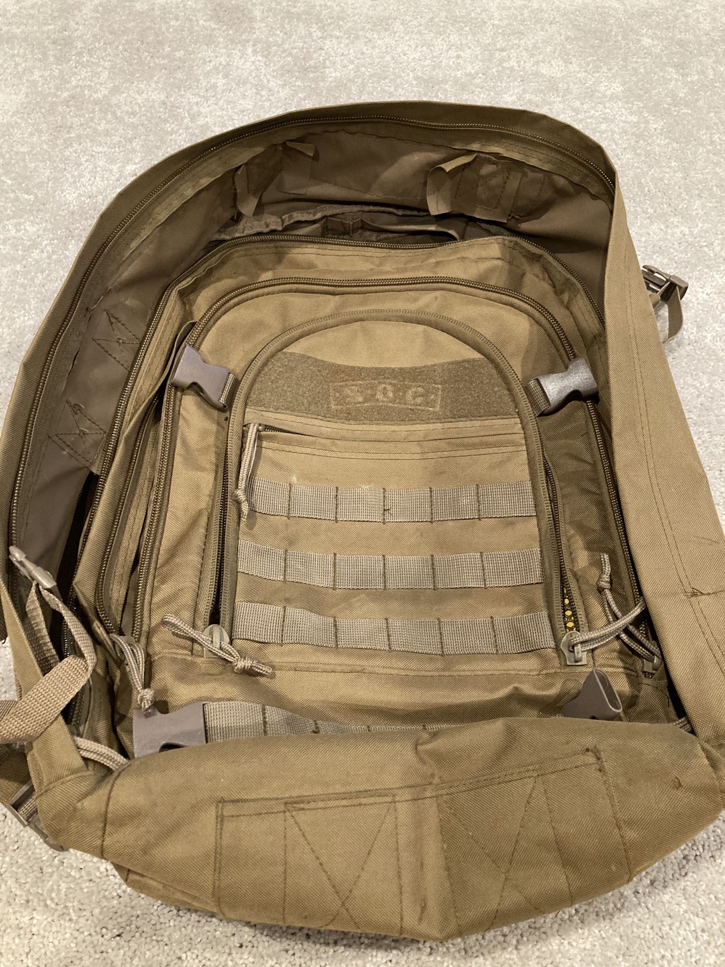 S O C Tan Modular Heavy Duty Backpack