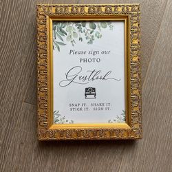 Wedding Photo Guestbook Framed Sign