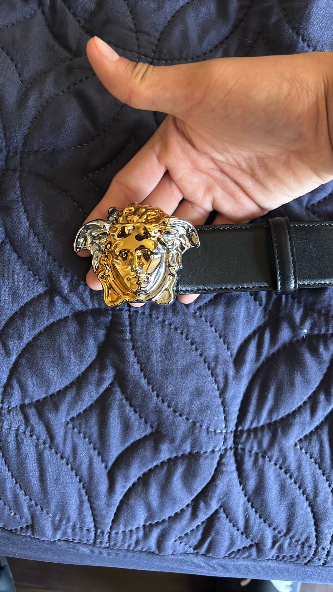 real authentic silver and gold versace belt