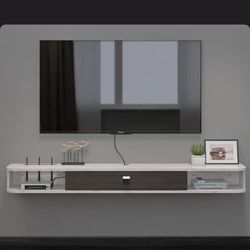 Floating TV stand.