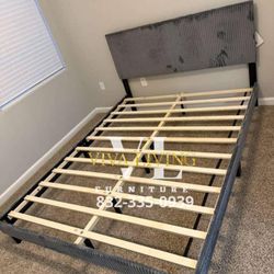 Bed Frame Queen Grey 🔥😍🤓😎