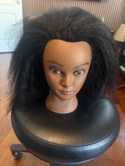Cosmetology Mannequin Head with Natural Hair