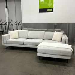 Light Grey/ White Aries Sofa Sectional 
