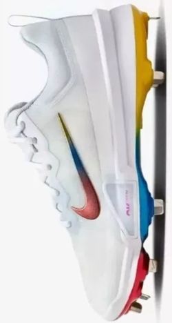 Brand New Nike Force Zoom Trout 9 Pro Metal Baseball Cleats White Men Sizes 7.5, 10, 10.5