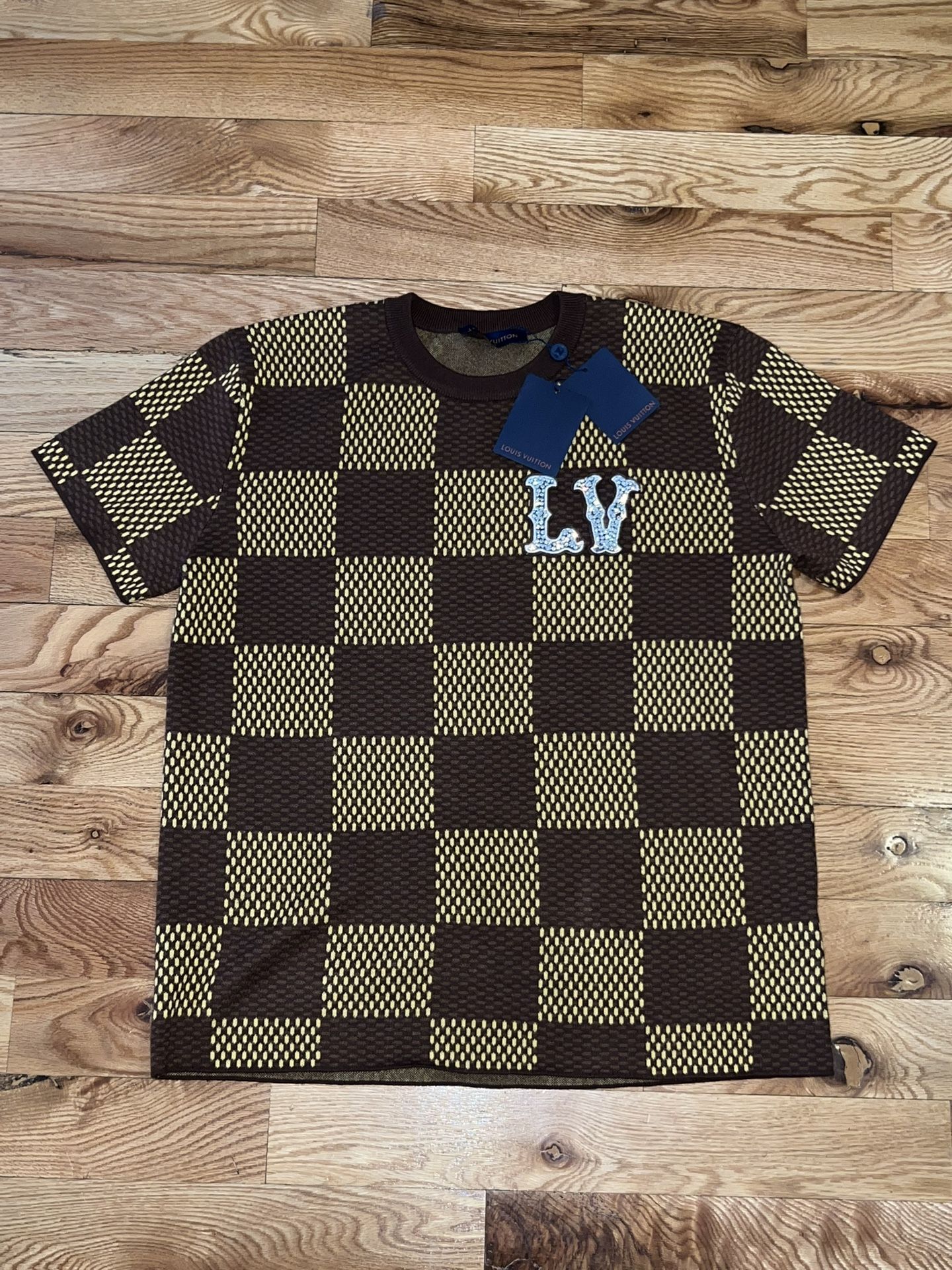 LV Shirt Brown Tan Shirt Men’s Size Large