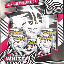 White Flare Binder Collection Box Pokemon TCG