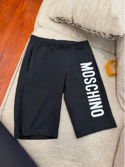 Moschino Boys Black Logo Teen Shorts