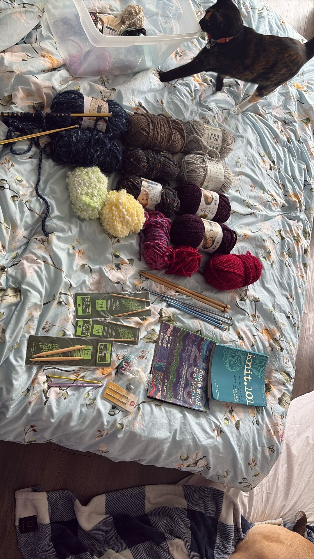 Knitting Yarn And Books