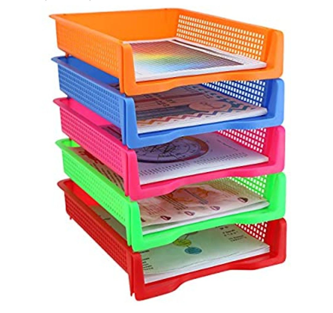 50% off file folder organizer trays stacking plastic holders