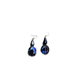 Dramatic Iridescent Teardrop Dangle Earrings