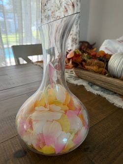 Clear Glass Teardrop Vase
