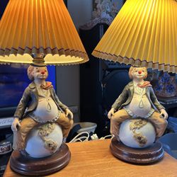 Vintage Clown Lamps