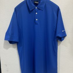 Nike Golf Polo Shirt FitDry Perforated Blue Short Sleeve Men’s Size Medium