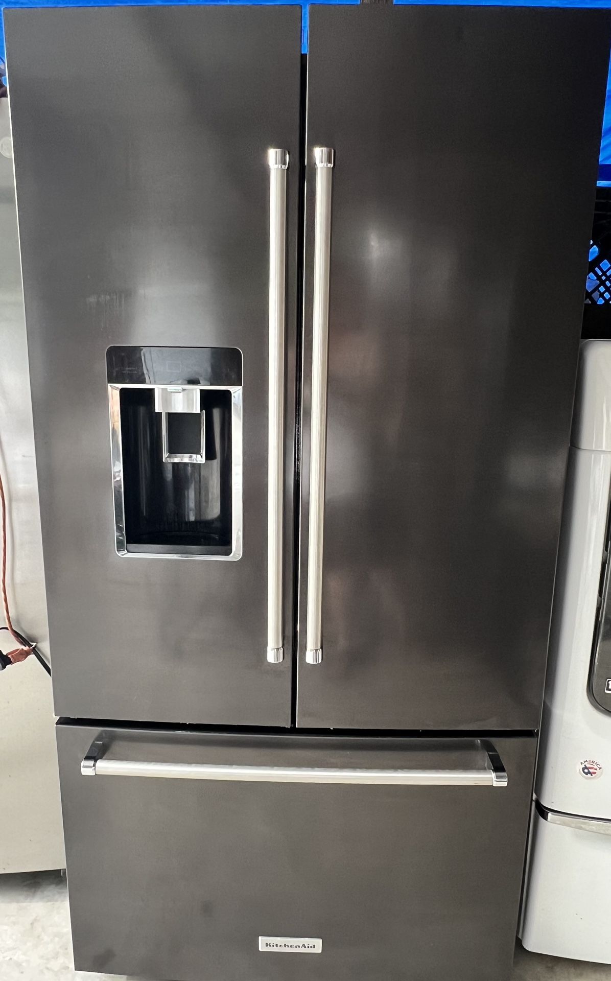 KitchenAid Smoke Stainless Steel Counter Depth Refrigerator