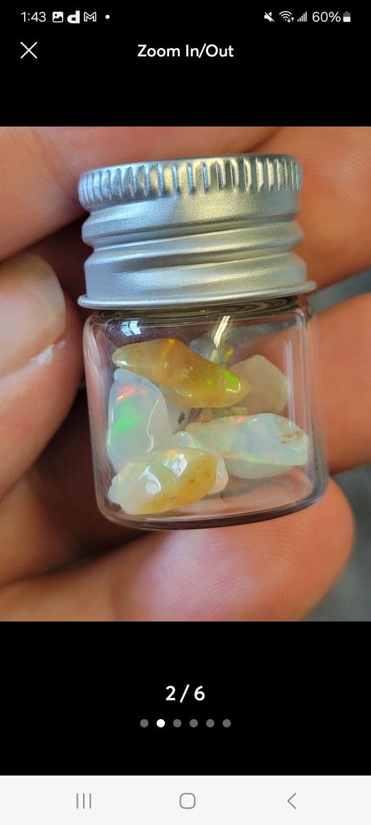 10pcs. Opal Filled Glass Bottle Vials with Screw Cap 5ml(22X30mm) Mini Jars