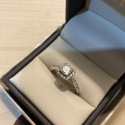 .72 Karat White Gold Center Cushion Cut Diamond 