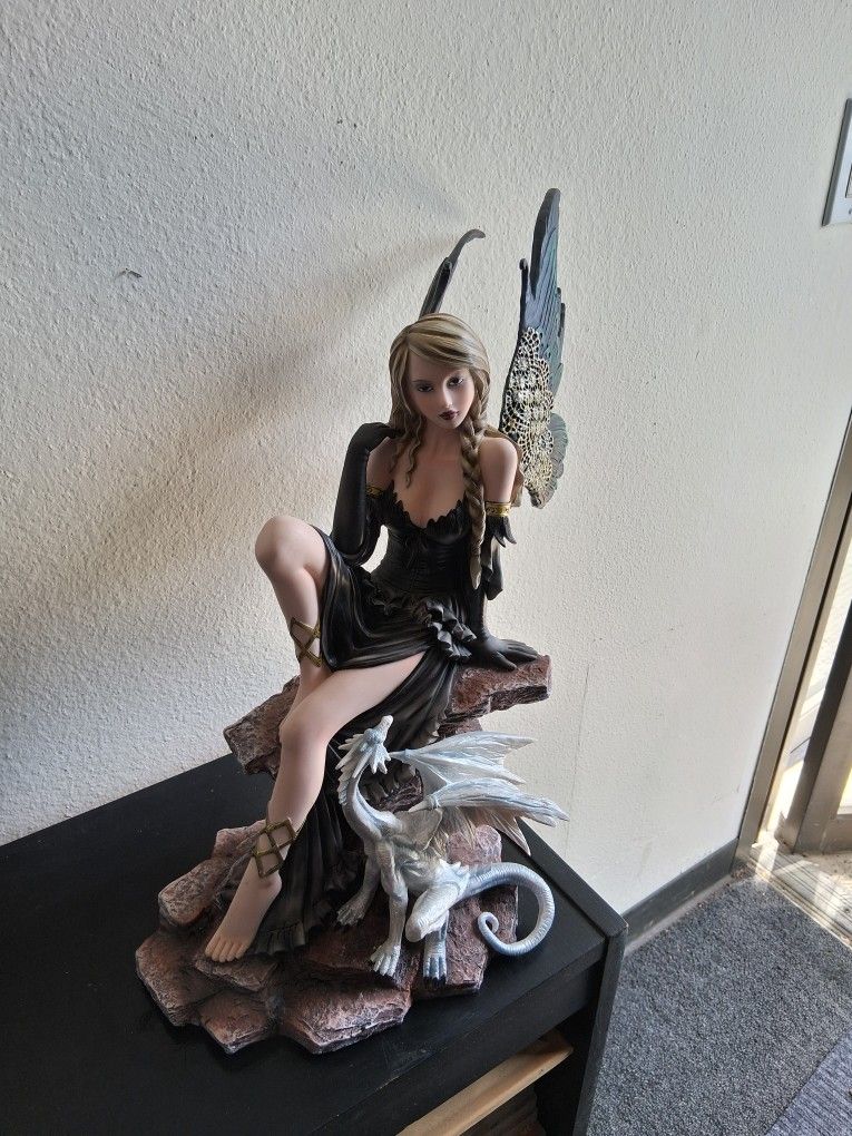 Vintage, The Fairy And Dragon Figurine