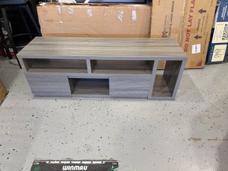 Adjustable Length Gray TV Stand
