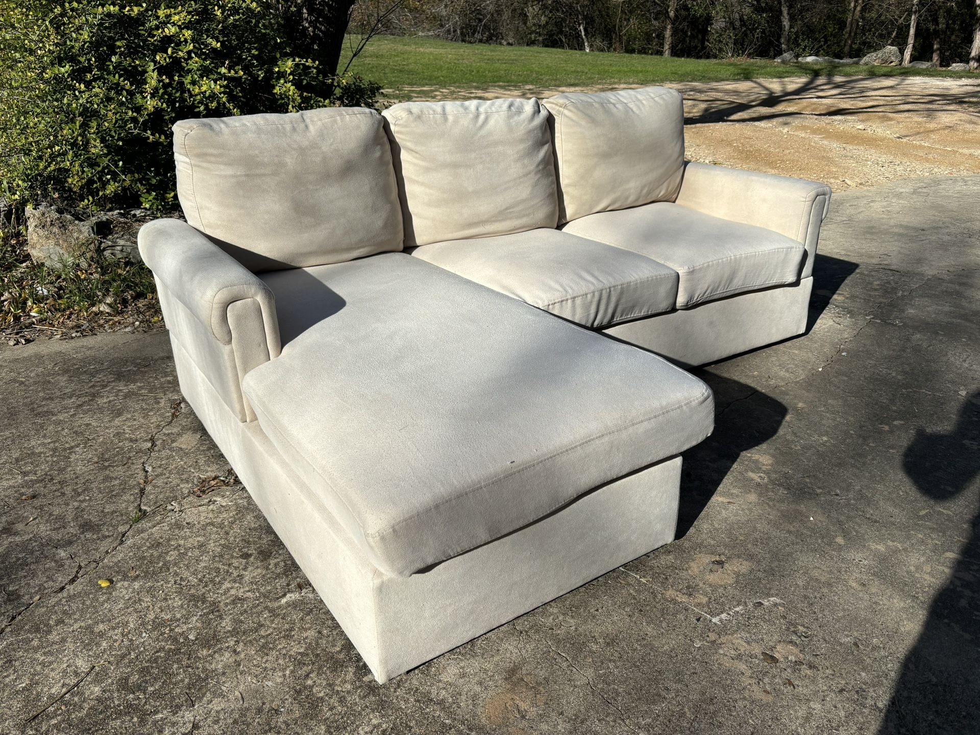 *FREE DELIVERY* Cream Colored 2 Piece Sectional