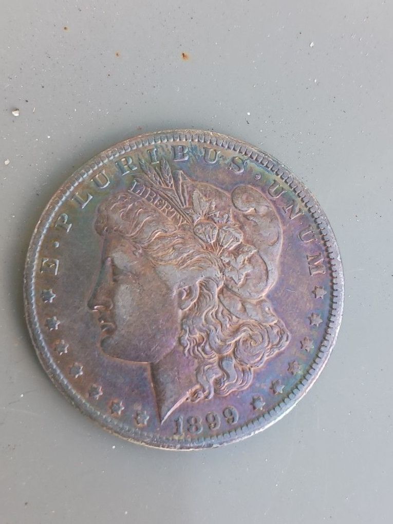 1899 0 Morgan Silver Dollar Ms 63 High Rainbow