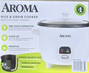 Aroma Rice & Grain Cooker (6-Cup / 1.5-Qt) - new in box