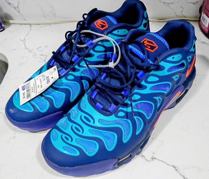 Nike Men's Air Max Plus Drift Shoes - Midnight Navy Size 10