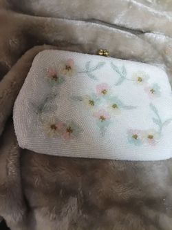 Vintage beaded evening or wedding purse. 1950's.