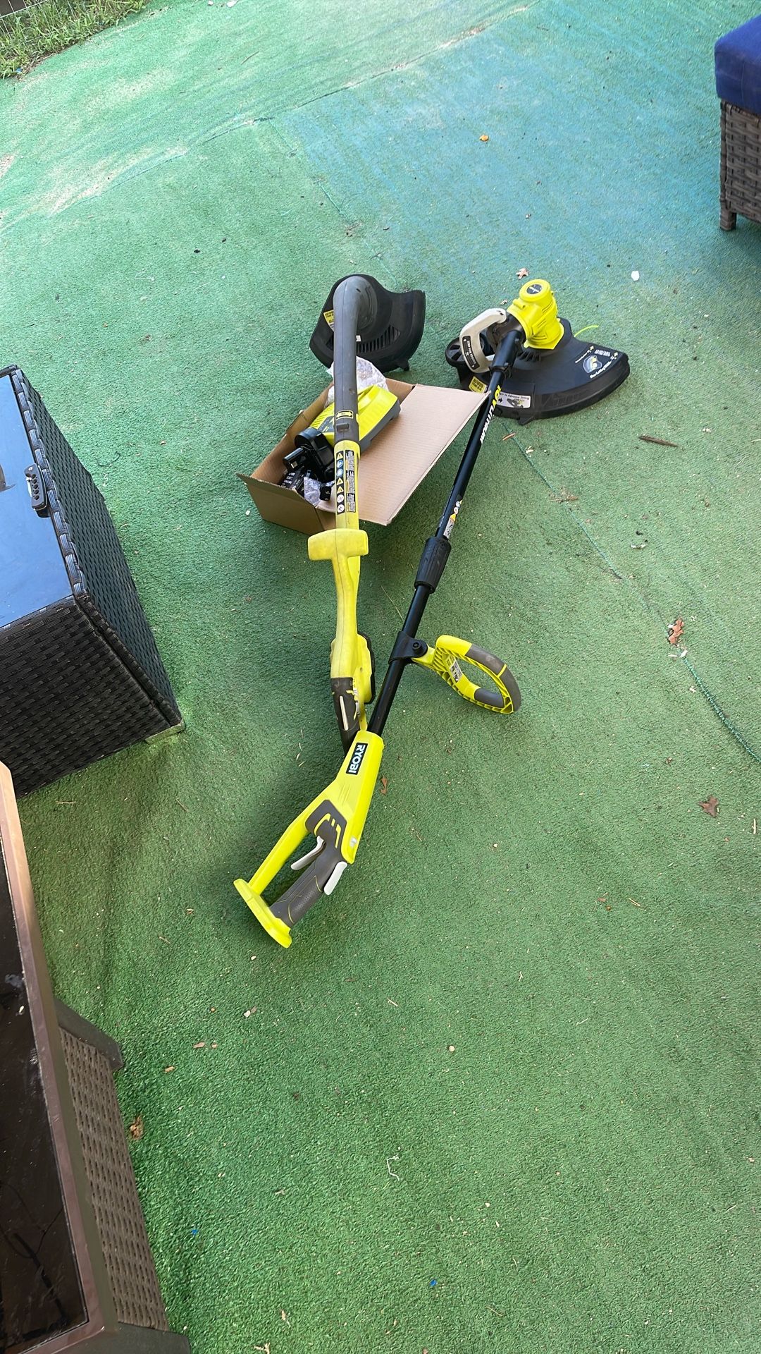 Like New Ryobi Weed Eater/Edger with 2 Brand New Batteries