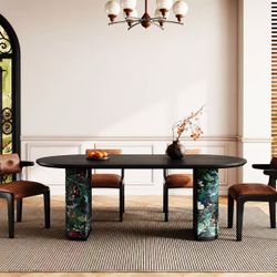 Luxury dining table with 6 chairs-New in Box