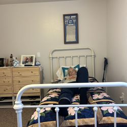 Beautiful White Twin Bed