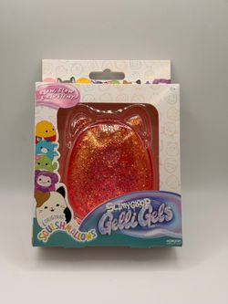 Squishmallows SlimyGloop Gelli Gels Red Glitter Cat Toy