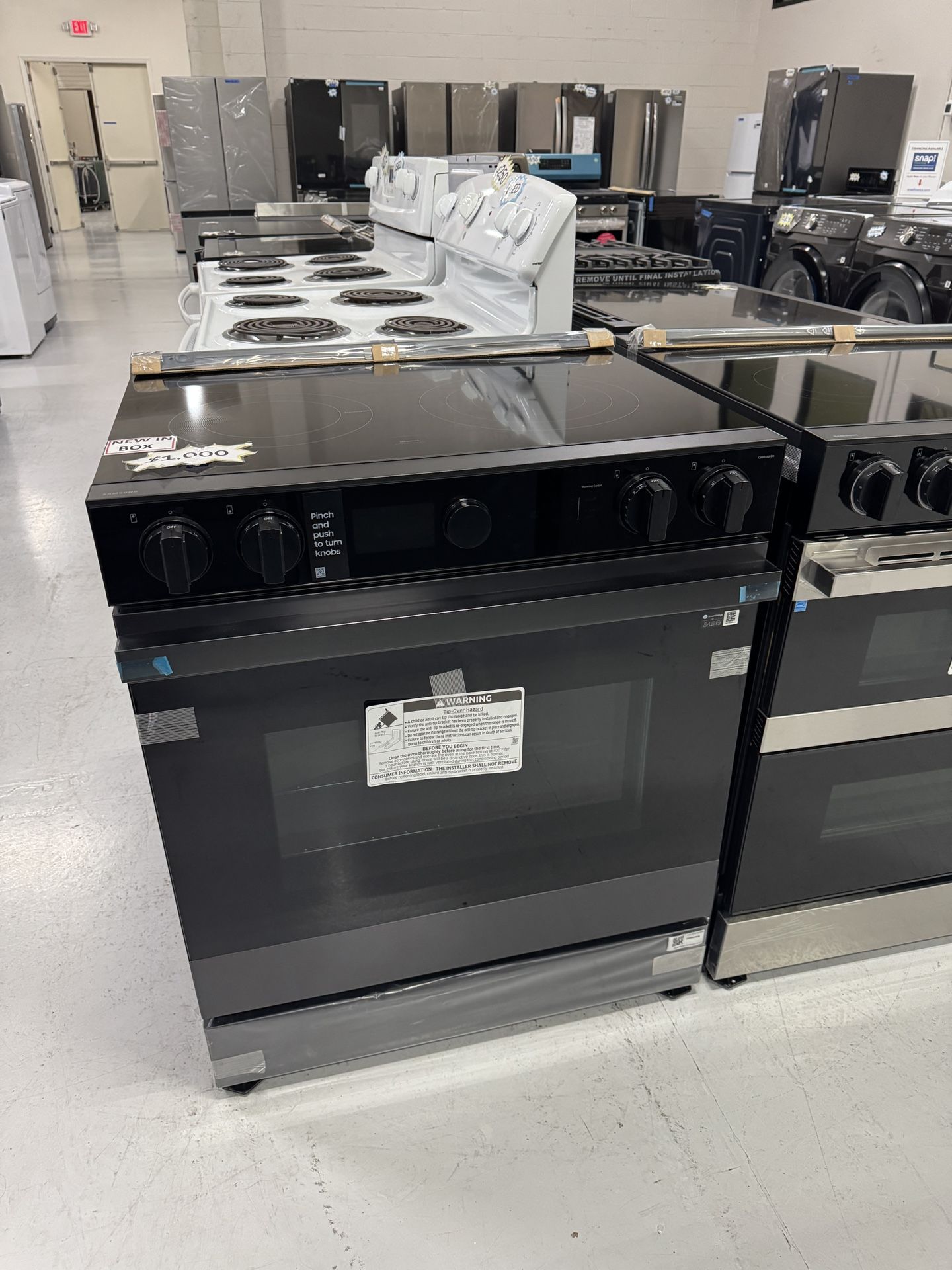 Bespoke Black Stainless Electric Stove 30” Oven NEW